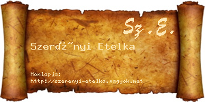 Szerényi Etelka névjegykártya